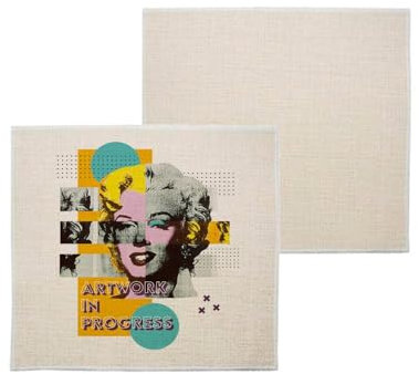 Artwork in Progress Marilyn Pop Art 60er Glas-Untersetzer, 1 Stück (100 x 100 mm)