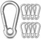 PinPro 5X Karabiner 60x6mm mit Kausche ähnlich DIN 5299C weitere Größen wählbar mit Traglast bis 450kg | Aus verzinktem Stahl (5 Stück, WLL: 120kg)
