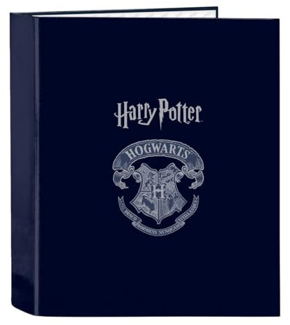 HARRY POTTER CAPTAIN - Classeur Folio 4 anneaux, idéal pour enfants de différents âges, confortable et polyvalent, qualité et résistance, 27 x 6 x 33 cm, bleu marine, M, Décontracté