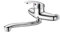 VirtuGro Robinet Cuisine 25cm Robinet Mural bec Pivotant à 360 Degrés Mitigeur Cuisine Monocommande Lavabo Avec Bobine Céramique Eau Chaude et Froide Chromé Argent