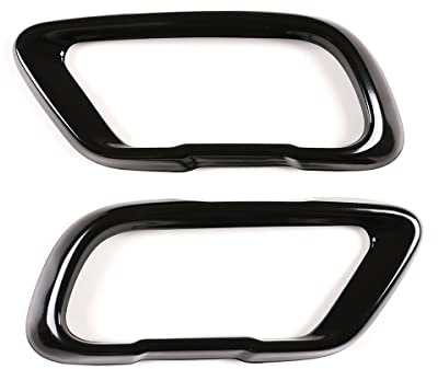 Auspuff Endrohr Schalldämpfer Trim Geeignet für B@M@W X5 G05 X7 G07 2019-2024,Auto Quad Endrohr Rahmen Endrohrverkleidungs,2-teiliger Edelstahl Auspuffblende Blenden Schwarz
