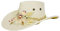 Chapeau De Cowboy À Fleurs Brodés Femmes | Travail De Style Occidental Vintage CAP | Headgear Résistant À L'écrasement Et Respirant | Fancy Dishing Party Accessory Country Western Rancher Wild West