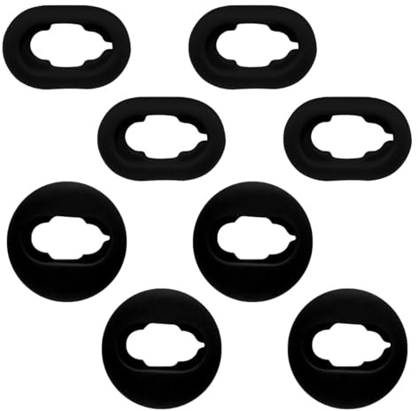 Lotsdonxia 4 Pairs Replacement Earbuds - Secure Fit Sized Sound Isolating Silicone Sleeves, Washable Design, Compatible with Samsung Galaxy Buds Live (Black)