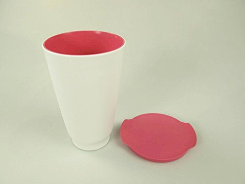 TUPPERWARE Allegra Cup 450 ml rosa weiß Becher Trinkbecher Getränkebecher