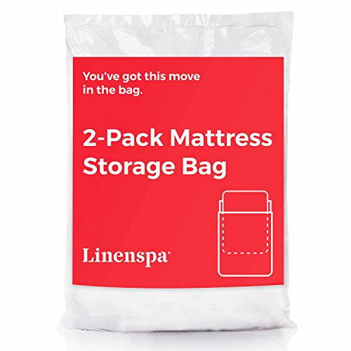 Linenspa Matratzentasche, 2 Stück, King-Size/California King Matratzentaschen für Umzug, Lagerung und Entsorgung, robuster Kunststoffbezug für Umzug