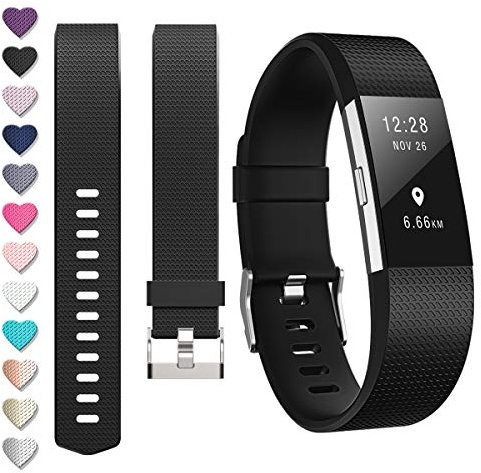 DigiHero For fitbit Charge 2 straps,Replacement strape for Fitbit charge 2 strap (1 Pack), Adjustable Sport Wristbands for Women/Men,Small/Large