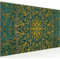 Runa Art Wandbild XXL Mandala Abstrakt Wohnzimmer Schlafzimmer 200 x 80 cm Blau Türkis Gold 5 Teilig - Made in Germany - 107455b