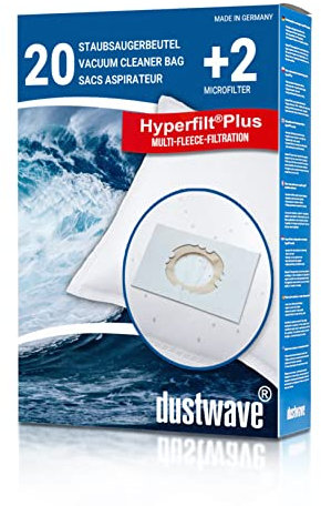 20 dustwave® Staubsaugerbeutel für Adix AE 105, AEG Vampyr 7250 Öko, AEG Vampyr 732 i Compact, AEG Vampyr 761 i / 766 i, AEG Vampyr 8250 Öko, AEG Vampyr 8259 Öko, AEG Vampyr 841 i electronic…