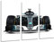 Cuadros Cámara - Wandbild - Formel 1 Auto, Mercedes F1 W09, 2018, Lewis Hamilton, Valtteri Bottas, 97 x 62 cm, Holzdruck, XXL Format, ref.27106