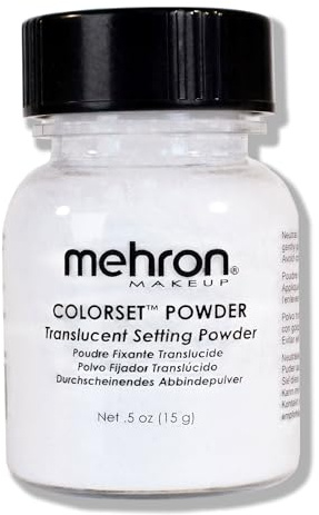 Mehron Makeup Colorset Powder | Translucent Setting Powder | Special Effects, Halloween, & Film 0.5 oz (14 g)