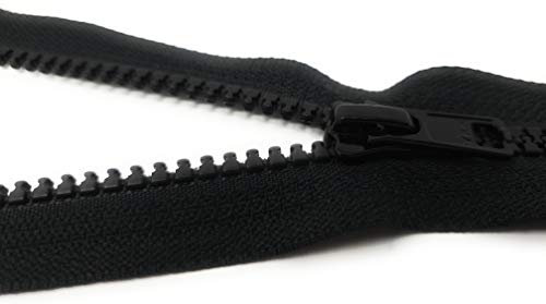 YKK nicht teilbarer Reißverschluss aus Kunststoff mit Zipper Schwarz 12 cm