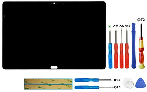 swark - Display LCD compatibile con tablet Huawei MediaPad M5 Lite LTE da 10,1 pollici, colore nero, Touchscreen + strumenti
