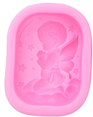WANDIC Seifen-Silikonform, 1 Stück, Engel, Engel, Junge, Seife, Silikonform, für selbstgemachte Sope-Bastelprojekte