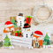 Papierdrachen DIY Adventskalender 2024 zum Befüllen - ausgestanzter Winterwald - mit 24 weißen und braunen Papiertüten - zum selbst Befüllen und zum Basteln - Weihnachten für Kinder