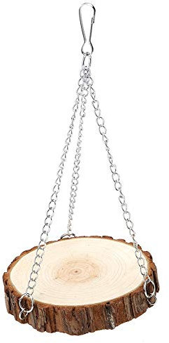 Natürliche Holz Schaukel, Bett Korb Haus Spielzeug Vogel Schaukel für Hamster Gerbil Ratte Maus Mäuse Kleintierkäfig Barsch Stehen Spielzeug(Small)