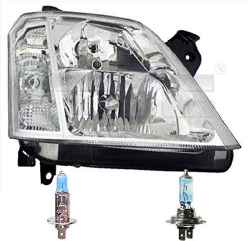 EISENFELS Bundle Set 70800847 Scheinwerfer links + Leuchtmittel H7 NIGHT BREAKER + H1 Cool Blue Intense kompatibel mit Meriva