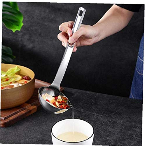 Salsa Sopa De Aceite De Acero Inoxidable Aceite De Grasa Separador De Cuchara con Largo Sopa De Aceite De Cocina Se Puede Servicio Sopa Cucharón para Sopas Salsas Guisos