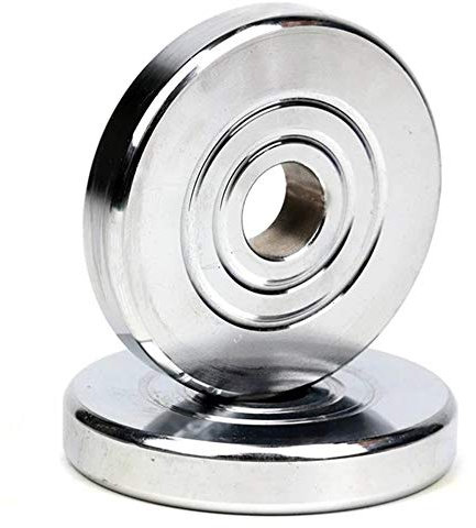 Gewichtsplatten Stahl Stoßstangenplatten 2,5cm Schlag Werbespot für Langhantel- oder Kurzhantel-Krafttraining Gewichtheben, 1 Paar,0.5kg