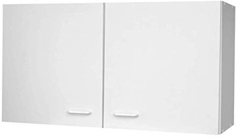 Lüllmann Küchenoberschrank, 2 Türen, 1 Boden, 530 x 1000 x 350 mm, weiß