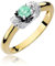Damen Ring 585 14k Gold Gelbgold echt Smaragd Edelstein Diamanten Brillanten