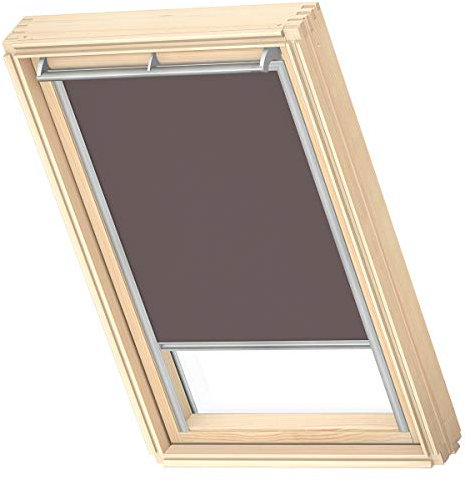VELUX Original Dachfenster Verdunkelungsrollo für M12, Taupe, mit Grauer Führungsschiene