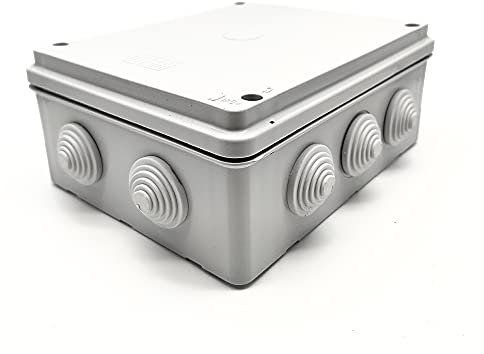 DOJA Industrie | Abzweigdose Wasserdicht mit Eingängen 190x150x70 | Verteilerdose Sicherungskasten Aufputz | Verteilerkasten Feuchtraum | Wasserdichte Gehäuse als Kabelverbinder, Kabelbox