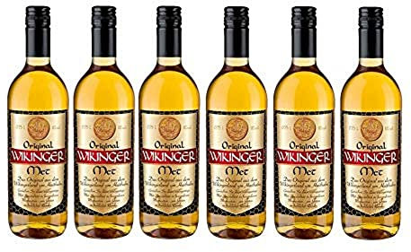 Original Wikinger Met | 6 x 0,75 L | Met Honigwein aus dem Ursprungsland der Wikinger in Norddeutschland | Fruchtig-aromatischer Honigmet mit feinen Blütenhonignoten | 11 % Vol.