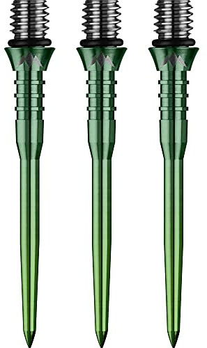 Mission Darts X2625 Titan Pro | 34 mm gerillte Titan-Dartspitze, Umwandlungspunkt, Farbverlauf, Grün