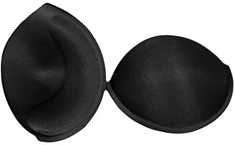 mnj trimmings- 3 Pairs Sew in Push up Bra Cup (Black, C(85)- Large)
