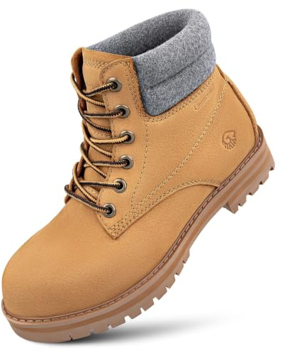 Giesswein Leather Merino Boot Men - Gefütterte Worker Boots aus Leder | Warme Merinowolle für kalte Tage – robuste Winterschuhe & Stiefeletten für Herren, vom Spaziergang bis zum City-Alltag