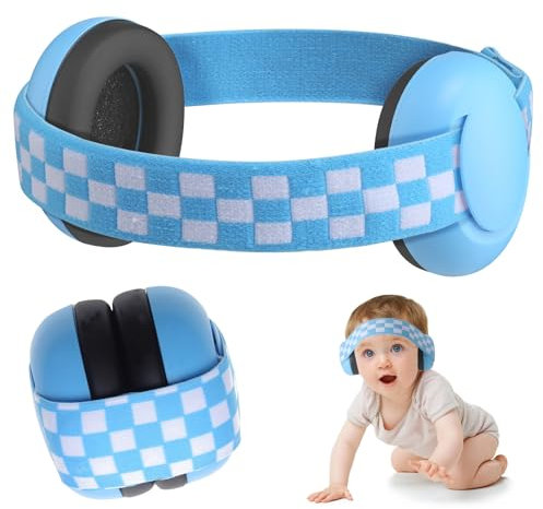 Foreverup Baby Ear Defenders, Noise Cancelling Headphones Protectors for 0 to 18 Months Toddlers Baby, Adjustable Earmuff Silent Protect Sound Cancelling Kids Ear Defenders for Newborn - Blue