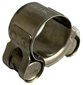 Boltza® Stainless Steel Single Bolt Hose Super Clamp 20-22mm Clip Silicone Rubber Exhaust x1