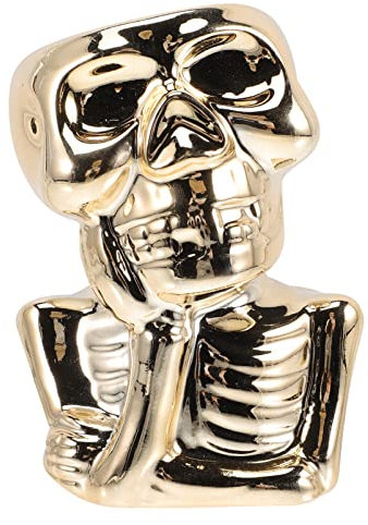 jojofuny Schädel Blumentopf Übertopf Vase Pflanzschale Keramik Figur Pflanztopf Schädel Kopf Modell Süßigkeit Schale Candy Bowl Kerzenhalter Blumen Pflanzen Topf Halloween Dekoration