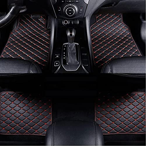 1 Satz Auto Pu Leder Fußmatten für TOYOTA Aygo 2016-2021, Allwettermatte Autoteppich Wasserdicht Automatte Auto Innere Zubehör