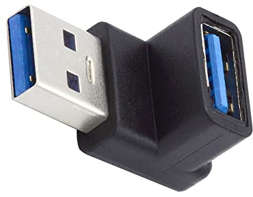 cablecc 10 Gbit/s USB 3.0 Stecker auf Buchse, Verlängerungskabel, Daten-Video-Adapter, 90 Grad nach oben abgewinkelt