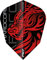 RED DRAGON Jonny Clayton V-Standard Rot Dragon Dart-Flüge - 3 Sätze pro Packung (insgesamt 9 Dart-Flüge)