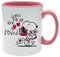 Giftme Tazza da caffè in ceramica rosa, 325 ml, Snoopy - You are So Loved, regalo di San Valentino, adatta al microonde e alla lavastoviglie