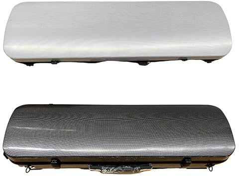 Mezzo-forte Geigenkasten 4/4 Carbon-Composite, weiß, Rechteck-Format, sehr stabil, 2.6 kg