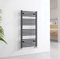 EMKE Heated Towel Rail Ladder Style Bathroom Radiator Anthracite Towel Radiator 1000 x 500 mm Towels Warmer Versatile Floor/Wall Mounted Central Heating Radiators for Bathroom