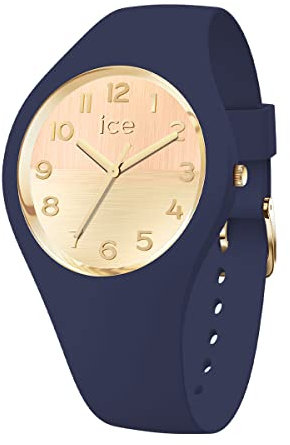 Ice-Watch - ICE horizon Night gold - Blaue Damenuhr mit Silikonarmband - 021363 (Small)