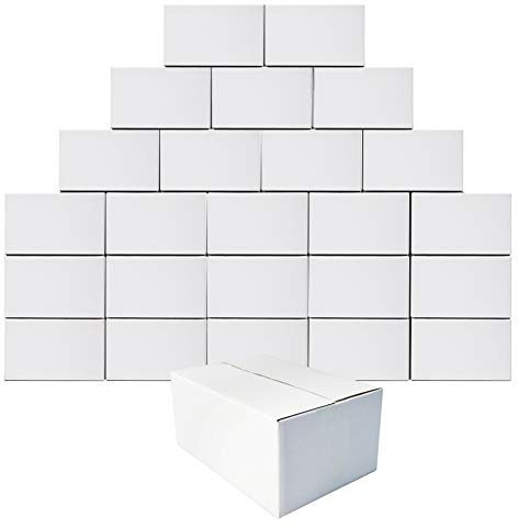 PETAFLOP 25 Stück Wellpapp-Faltkarton 28 x 15,3 x 15,3 cm Versandkarton, Versandschachtel, Weiß