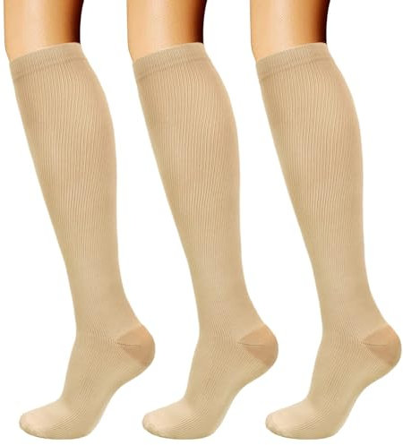 DRESHOW Calcetines de Compresión para Hombres y Mujeres Calcetines de Compresión es el Mejor para Running, Correr, Senderismo, Volar, Viajar