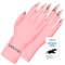 Saviland UV Shield Handschuhe Nägel, Maniküre Handschuhe Professionelle UPF80+ Anti-UV Schutz Fingerlose Handschuh für Nagellack Nagel Kunst Trockner Radfahren Autofahren Angeln Fitness (Rose)