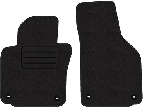 Vorne Velour Fußmatten Satz für Volkswagen Golf V (03-08) / Plus (05-13) / EOS (05-11) / Scirocco (08-17) - 2-teilig - Passgenau - OVAL Clip