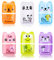 Niedlicher Cartoon Radiergummi,6 PCS Cartoon Tier Radiergummis Gummi Kinder Radiergummis mit Rasierrollen Etui für Kinderpartys Schule Bürobedarf Schreibwaren
