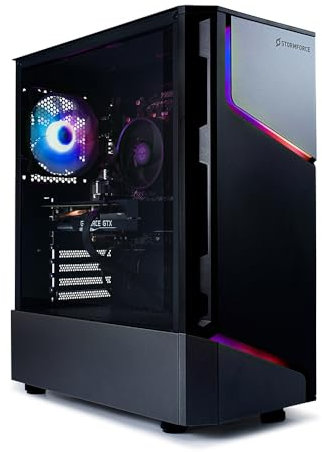 Stormforce Onyx Gaming PC – NVIDIA GeForce RTX 4060 Ti 8GB, Intel Core i5-13400F, 2TB SSD, 32GB RAM, WiFi 5, Windows 11, COUGAR MX360 ARGB Case (Amazon Exclusive)