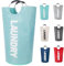 Twira - 90L Large Laundry Hamper - Standing Laundry Hamper - Laundry Basket with Padded Handles - Foldable Waterproof Clothes Bin - Clothes Basket for University, Laundry Room, Bathroom