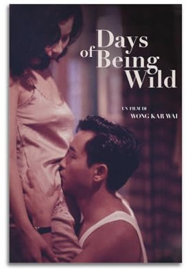 TeDe Wong Kar-wai Poster mit Aufschrift Days- Being Wild, für Wohnzimmer, Schlafzimmer, dekoratives Gemälde, Druck, Leinwand, Wand, 30 x 45 cm, ungerahmt