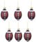 Toyvian 6stücke Weihnachtskugeln Kunststoff Weihnachtsbaum-Dekorationen Festliche Hängende Ornamente Für Weihnachten Deko Für Heim Und Partys Rugby