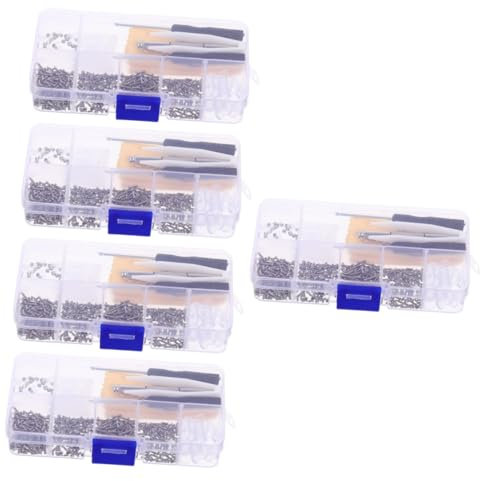 Gatuida Pinzette 5 Sätze werkzeug zur brillenreparatur brillen zubehör brillenzubehör Brillenreparaturset mit Etui Brillenreparaturbox tragbar Sonnenbrille Lieferungen Suite pp Brille